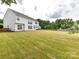 Spacious, well-maintained backyard featuring lush green grass and mature trees at 8608 Talbert Paige Ct, Charlotte, NC 28277