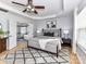 Bright and spacious main bedroom adjacent to the en-suite bathroom, featuring modern decor at 8608 Talbert Paige Ct, Charlotte, NC 28277