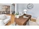 Cozy home office featuring a modern desk, a comfortable chair, and stylish decor at 8608 Talbert Paige Ct, Charlotte, NC 28277