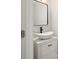 Bathroom features a small sink, vanity, and modern fixtures at 11139 Tradition View Dr, Charlotte, NC 28269