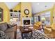 Cozy living room with fireplace, built-in shelving, and stylish decor at 1302 Warrington Pl, Rock Hill, SC 29732