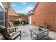 Private brick patio with seating and fountain feature at 1302 Warrington Pl, Rock Hill, SC 29732