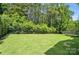Expansive backyard with lush green lawn and surrounding mature trees providing ample privacy and space for outdoor activities at 16229 Loch Raven Rd, Huntersville, NC 28078