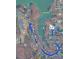 An aerial view of the property showing its proximity to boat slips and a scenic lake at 1720 Mountain Park Dr, Charlotte, NC 28214