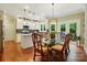 Eat-in kitchen features an island, granite countertops, and stainless steel appliances at 1720 Mountain Park Dr, Charlotte, NC 28214