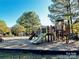 Community playground with swings, slides, and play structures in a natural setting at 1720 Mountain Park Dr, Charlotte, NC 28214
