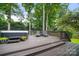 This deck boasts a built-in hot tub, outdoor seating and a relaxing outdoor space at 21621 Crown Lake Dr, Cornelius, NC 28031