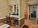View of kitchen bar with chairs looking into bedroom at 2777 Old South Nw Ct, Concord, NC 28027