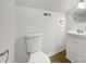 Clean bathroom featuring a toilet, vanity sink with vanity and vinyl flooring at 3104 Doncaster Dr, Rock Hill, SC 29732