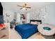 Bedroom features stylish decor, a comfortable bed, and a unique wall mural at 3236 Wicklow Ln, Clover, SC 29710