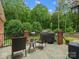 Outdoor patio area with patio furniture, grill, and a lush green backyard at 3367 Tanglewood Dr, Rock Hill, SC 29732