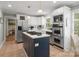 Modern kitchen featuring white cabinets, stainless steel appliances and a kitchen island at 3367 Tanglewood Dr, Rock Hill, SC 29732