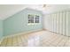 Bright bedroom with a ceiling fan, large window, and vinyl tiled floors for a cozy ambiance at 3916 Blowing Rock Way, Charlotte, NC 28210