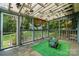 Outdoor porch with green turf and a screened in room at 435 Sixteenth St, Cramerton, NC 28032