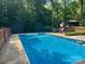 Inviting in-ground pool surrounded by lush landscaping, perfect for cooling off in the summer heat at 5109 Goldcrest Dr, Indian Trail, NC 28079