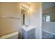 Upstairs bathroom with new vanity, faucet, and updated fixtures at 5436 Scarlet Sage Dr, Charlotte, NC 28215