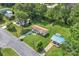 Aerial view of home on a corner lot with a driveway and additional parking at 798 Wilson St, China Grove, NC 28023