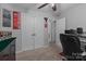 Guest bedroom showcasing built-in closet with double doors at 8906 Pickering Grove Ln, Charlotte, NC 28216