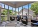 Comfortable screened porch providing ample seating for outdoor relaxation at 104 Edgewater Park St, Davidson, NC 28036