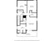 Detailed second floor plan showcasing the layout of the bedrooms, laundry, bathrooms and balcony including room dimensions at 108 Forrester Ave, Belmont, NC 28012