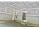 Unfinished basement with new drywall and brick foundation, ready for your creativity at 1143 Journey Ln, Salisbury, NC 28146