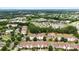 Panoramic aerial view of community reveals manicured landscaping and convenient access to nearby amenities at 11911 Ridgeway Park Dr, Charlotte, NC 28277