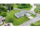 Aerial showcases home with carport, spacious yard, and mature trees at 1266 18Th Ne St, Hickory, NC 28601