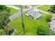 Aerial shot shows a well-maintained home with large backyard and detached structure at 1266 18Th Ne St, Hickory, NC 28601