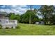 Expansive backyard with a large deck and white railing perfect for outdoor living at 1266 18Th Ne St, Hickory, NC 28601