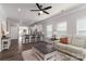 Open-concept living room with a view of the kitchen and dining area at 148 Kerri Dawn Ln, Locust, NC 28097