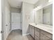 Bathroom featuring a double vanity, tiled floors, and ample storage space at 200 Sweet Briar Dr, Fort Mill, SC 29707