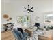 Stylish living room featuring recessed lights, light wood flooring, and bright paint at 2017 Brewton Dr, Charlotte, NC 28206