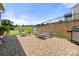 Brick patio area featuring outdoor seating and grill with view of neighborhood at 2066 Vermount Way, Indian Land, SC 29707