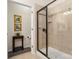Bathroom features a large tiled walk-in shower with glass door at 2066 Vermount Way, Indian Land, SC 29707