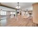 Open-concept living space featuring a kitchen, fireplace, and seamless flow at 257 Amity Dr, York, SC 29745