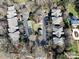 Aerial view showcasing the complex layout, parking, and surrounding area at 5617 Fairview Rd # 9, Charlotte, NC 28209