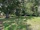 Large backyard with mature trees and green grass at 6225 Macon St, Charlotte, NC 28208