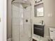 Modern bathroom with glass-enclosed shower and vanity at 6225 Macon St, Charlotte, NC 28208