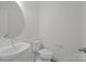 Modern half bathroom with pedestal sink and toilet at 725 Sirius Ln # 90, York, SC 29745