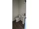 Modern powder room with pedestal sink, black faucet, and sleek toilet at 725 Sirius Ln # 90, York, SC 29745