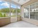 Cozy screened porch overlooking a well-maintained backyard with lovely landscaping and a white fence at 8603 Robinson Meadow Ct, Charlotte, NC 28277