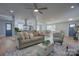 Open-concept living area seamlessly connects the living room, dining room, and kitchen at 8607 Larchmont Cir, Charlotte, NC 28214