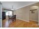 Inviting dining room with hardwood floors, ideal for Gathering gatherings and dinner parties at 909 Autumn Glen Ct, Lake Wylie, SC 29710