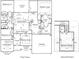 Detailed floor plan showcasing room dimensions, layout, and structural features of the home's first and second floors at 909 Autumn Glen Ct, Lake Wylie, SC 29710