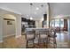 Stylish kitchen featuring modern stools at the breakfast bar at 909 Autumn Glen Ct, Lake Wylie, SC 29710