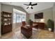 Bright and spacious office with a bay window, modern furniture, and ample workspace at 909 Autumn Glen Ct, Lake Wylie, SC 29710