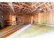 An unfinished garage interior with wood walls and ceiling, perfect for customization and storage solutions at 103 Sycamore Rd, Salisbury, NC 28147