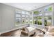 Bright living room features a wall of windows and comfortable seating area at 1712 Askern Ct, Waxhaw, NC 28173