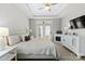 Spacious main bedroom with trey ceilings, french doors, and white trim at 1712 Askern Ct, Waxhaw, NC 28173