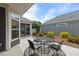 Outdoor patio features a seating area with a table, chairs and decorative rug at 1712 Askern Ct, Waxhaw, NC 28173